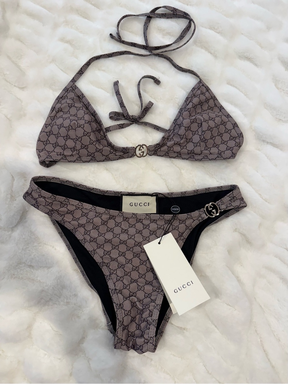 Women's Brown Triangle Bikini Set